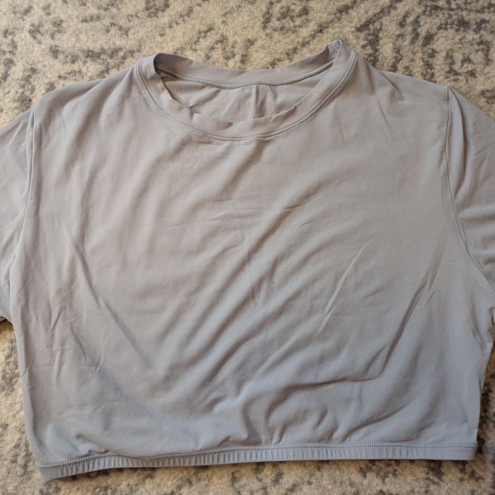 SKIMS Fits Everybody Stylish Gray Women's Crop Top